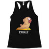 yoga pug exhale Racerback Tank