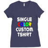 single color custom t shirt Ladies Fitted T-Shirt