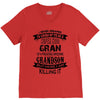 Super Cool Gran Of A Freaking Awesome Grandson V-Neck Tee