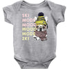 ski mood french bulldog Baby Bodysuit