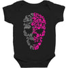two coloured patterned skull   mens funny Baby Bodysuit