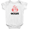 offensive t shirt shocker 3 fingers rude tee funny shirt Baby Onesie