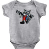 rocket vintage cartoon style Baby Onesie