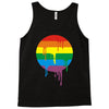 rainbow colored stripes dot running splashes Tank Top