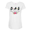 Bae Best Auntie Ever Friends Tv Show Parody Maternity Scoop Neck T-shirt
