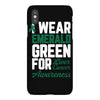 i wear emerald green for liver cancer awareness iPhoneX Case