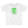 celtic green clover skull patch, irish biker patches Toddler T-shirt