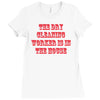 dry cleaning worker in the house Ladies Fitted T-Shirt