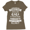 Super Cool Gigi Of A Freaking Awesome Granddaughter Ladies Fitted T-Shirt