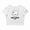 First Tooth Date Crop Top