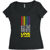 Lightsaber Rainbow Women's Triblend Scoop T-shirt