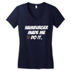 Hamburger Women's V-Neck T-Shirt