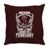 Never Underestimate Dog Rescuer Who Was Born February Throw Pillow