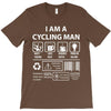 I Am A Cycling Man white letter T-Shirt