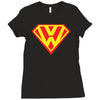 with superman vw logo Ladies Fitted T-Shirt