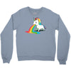 where rainbows come from (green) Crewneck Sweatshirt