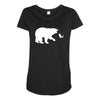 Bear Fishing Maternity Scoop Neck T-shirt