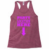 party location here Racerback Tank