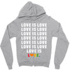 Love Is Love Zipper Hoodie