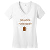 grandpa powered by coffee Women's V-Neck T-Shirt