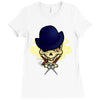 thug skull. Ladies Fitted T-Shirt