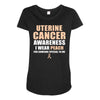Uterine Cancer Awareness I Wear Peach For Some Special To Me Maternity Scoop Neck T-shirt