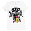 skull biker Ladies Fitted T-Shirt