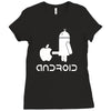 android robot spoof Ladies Fitted T-Shirt