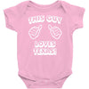 this guy loves texas Baby Onesie