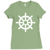 steering wheel sail boat funny Ladies Fitted T-Shirt