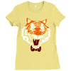 tiger bow tie Ladies Fitted T-Shirt