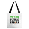 vegan because plant powered badass was not an offical tittle black Tote Bags