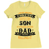 Super Cool Son Of A Freaking Awesome Dad Ladies Fitted T-Shirt