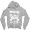 March Girls Are Sunshine Mixed With A Little Hurricane Zipper Hoodie
