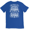 Real Kings Are Born On October 15 V-Neck Tee