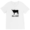 bull shirt funny small humor crude awesome beer tee cool geek nerd hum V-Neck Tee