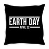 earth day t-shirt Throw Pillow