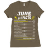 June Girl Facts Cancer Ladies Fitted T-Shirt