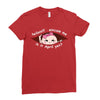 April Peeking Out Asian Baby Girl Ladies Fitted T-Shirt
