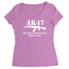 ak47 funny,political,weapons,cool,retro,rude Women's Triblend Scoop T-shirt