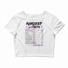 August Girl Facts Virgo Crop Top