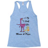 mama &amp; pizza dinasour Racerback Tank