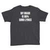 my brain is 80% song lyrics Youth Tee