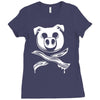 pig bacon cross bones pirate Ladies Fitted T-Shirt