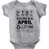 Born In April Baby Onesie