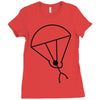stick man skydiving Ladies Fitted T-Shirt