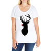 deer skull christmas Ladies Curvy T-Shirt