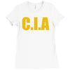 cia  funny  fashion fbi feds joke fancy dress Ladies Fitted T-Shirt