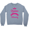 queens are born in february Crewneck Sweatshirt