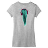 headphones girl Women's V-Neck T-Shirt